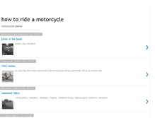 Tablet Screenshot of howtorideamotorcycle.blogspot.com