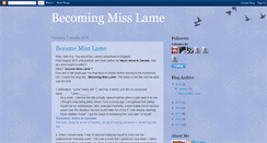 Desktop Screenshot of becomingmisslame.blogspot.com