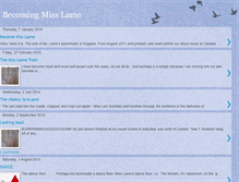 Tablet Screenshot of becomingmisslame.blogspot.com