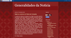 Desktop Screenshot of generalidadesdanoticia.blogspot.com