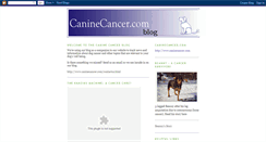 Desktop Screenshot of caninecancerblog.blogspot.com