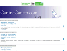 Tablet Screenshot of caninecancerblog.blogspot.com