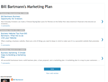 Tablet Screenshot of billbartmannhowtowriteamarketingplan.blogspot.com