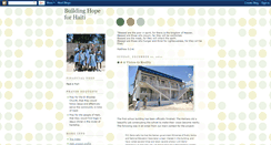 Desktop Screenshot of buildinghopeforhaiti.blogspot.com