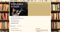 Desktop Screenshot of hablemosfuerte.blogspot.com