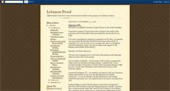 Desktop Screenshot of lebanonproof.blogspot.com