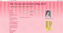 Desktop Screenshot of conservativemomblogroll.blogspot.com