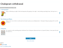 Tablet Screenshot of citalopramwithdrawal.blogspot.com