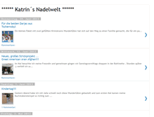 Tablet Screenshot of katrins-nadelwelt.blogspot.com