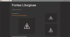 Desktop Screenshot of fontesliturgicae.blogspot.com