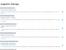 Tablet Screenshot of magnetic-therapy-treatment.blogspot.com