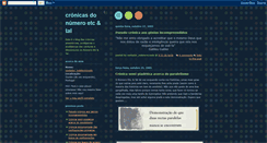 Desktop Screenshot of cronicasdonumeroetcetal.blogspot.com