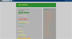 Desktop Screenshot of joesromance.blogspot.com