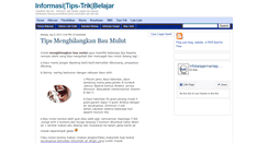 Desktop Screenshot of infobelajarmantap.blogspot.com