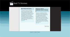 Desktop Screenshot of best-tvreviews.blogspot.com