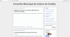 Desktop Screenshot of conselhomunicipaldeculturadecuritiba.blogspot.com