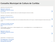 Tablet Screenshot of conselhomunicipaldeculturadecuritiba.blogspot.com