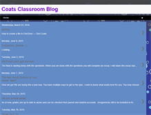 Tablet Screenshot of coatsclassroomblog.blogspot.com