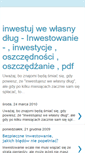 Mobile Screenshot of inwestujwewlasnydlug.blogspot.com