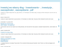 Tablet Screenshot of inwestujwewlasnydlug.blogspot.com