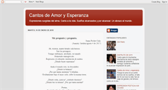 Desktop Screenshot of cantosdeamoryesperanza.blogspot.com