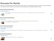 Tablet Screenshot of percussionforworship.blogspot.com