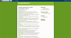 Desktop Screenshot of canadianmusicetc.blogspot.com