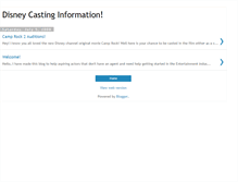 Tablet Screenshot of disneycasting.blogspot.com