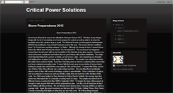 Desktop Screenshot of criticalpowersolutions.blogspot.com