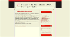 Desktop Screenshot of bmmcoursenotes.blogspot.com
