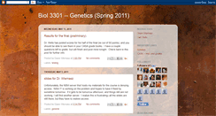 Desktop Screenshot of biol3301sp11.blogspot.com