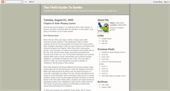 Desktop Screenshot of fieldguidetogeeks.blogspot.com