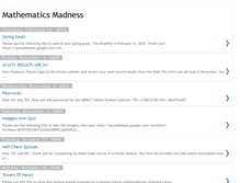 Tablet Screenshot of mathematicsmadness.blogspot.com