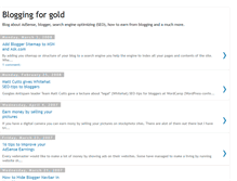 Tablet Screenshot of bloggingforgold.blogspot.com