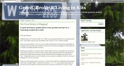 Desktop Screenshot of greenbrokelivinginkits.blogspot.com