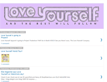 Tablet Screenshot of loveyourselfblog.blogspot.com