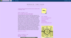 Desktop Screenshot of beholdthevoid.blogspot.com