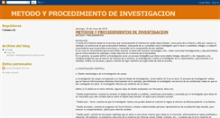 Desktop Screenshot of metodoyprocedimientodeinvestigacion.blogspot.com