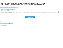 Tablet Screenshot of metodoyprocedimientodeinvestigacion.blogspot.com