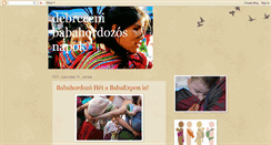 Desktop Screenshot of debrecenibabahordozohet.blogspot.com