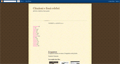 Desktop Screenshot of citazioniefrasicelebri.blogspot.com