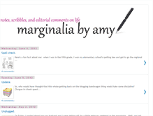 Tablet Screenshot of marginaliabyamy.blogspot.com