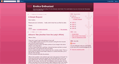 Desktop Screenshot of eroticaenthusiast.blogspot.com