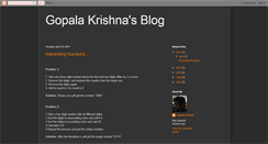 Desktop Screenshot of gopalakrishnaiitb.blogspot.com