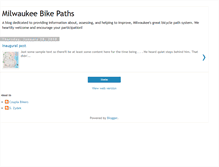 Tablet Screenshot of milwaukeebikepaths.blogspot.com