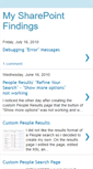 Mobile Screenshot of mysharepointfindings.blogspot.com
