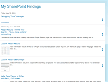 Tablet Screenshot of mysharepointfindings.blogspot.com