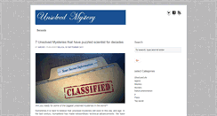 Desktop Screenshot of mysteriesunsolvedstory.blogspot.com