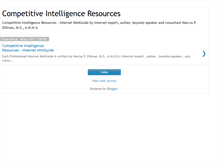 Tablet Screenshot of competitiveintelligenceresources.blogspot.com