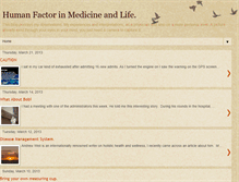 Tablet Screenshot of humanfactorinmedicineandlife.blogspot.com